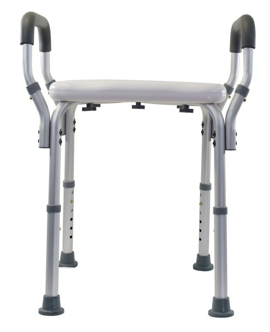 SHOWER CHAIR W/OUT BACK W/ARMS 300 LB ESS