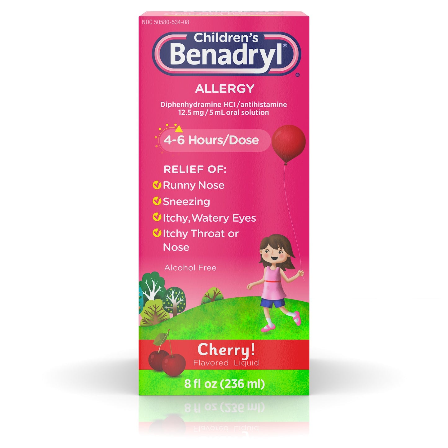 BENADRYL CHILDREN ALLERGY CHERRY 8 OZ