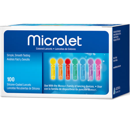 MICROLET LANCET COLORED 100