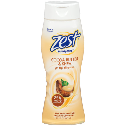 ZEST CREAMY COCOA BUTTER/SHEA BODYWASH 18 OZ