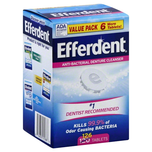 EFFERDENT DENTURE CLEANER AB TAB 126