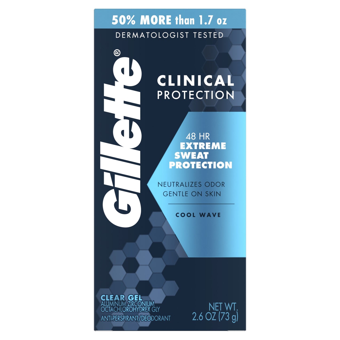 GILLETTE CLINICAL CLEAR GEL COOL WAVE 2.6 OZ