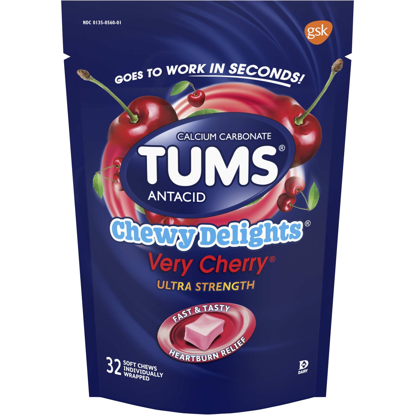 TUMS ULTRA CHEWY DELIGHTS VERY CHERRY 32