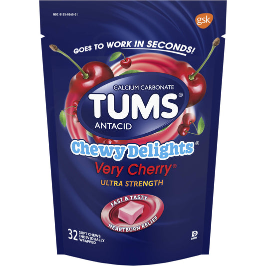 TUMS ULTRA CHEWY DELIGHTS VERY CHERRY 32