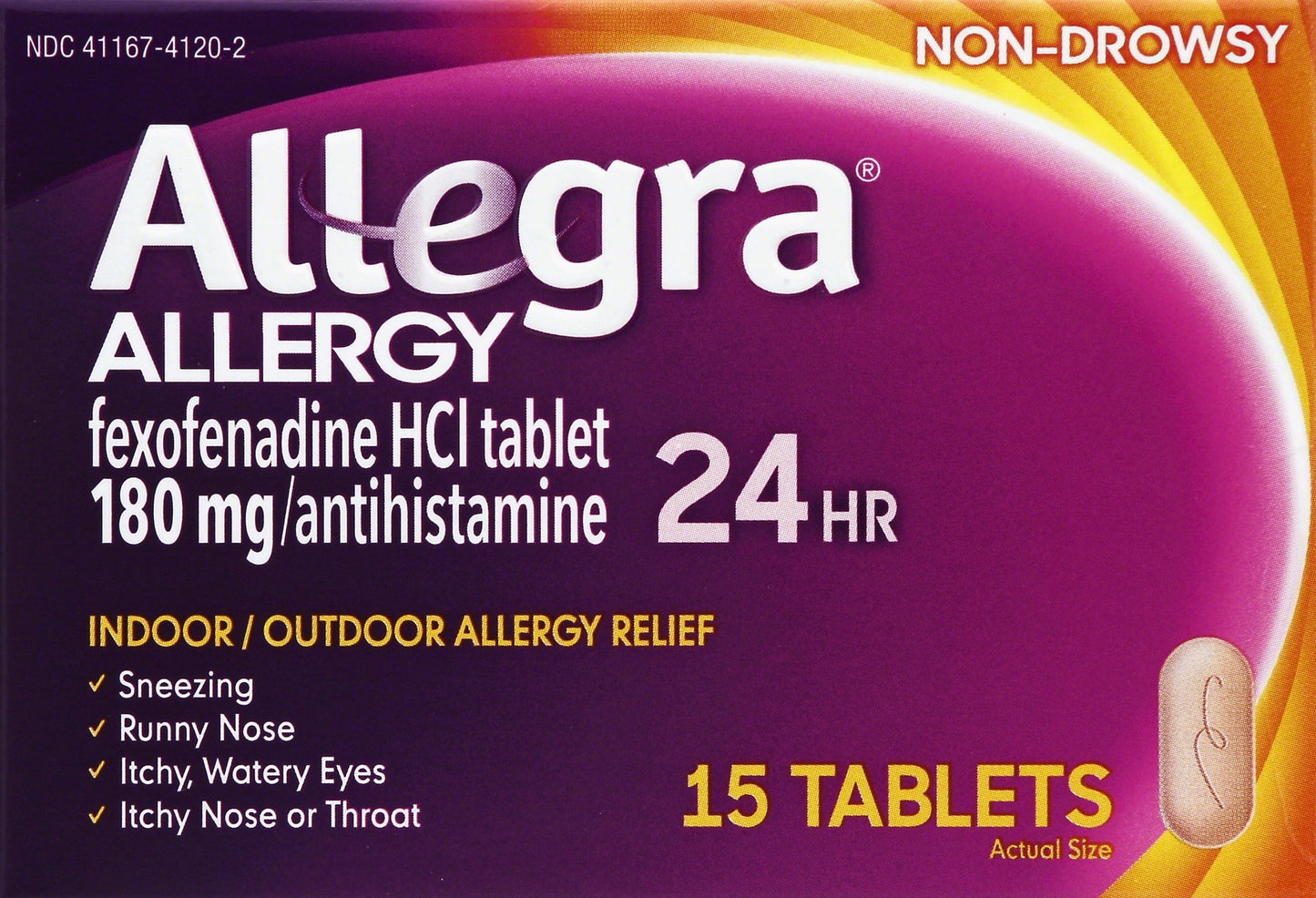 ALLEGRA ADULT 24 HR TAB 180 MG 15 OTC