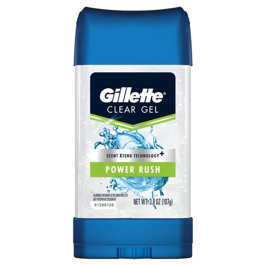 GILLETTE A/P CLEAR GEL POWER RUSH 3.8 OZ