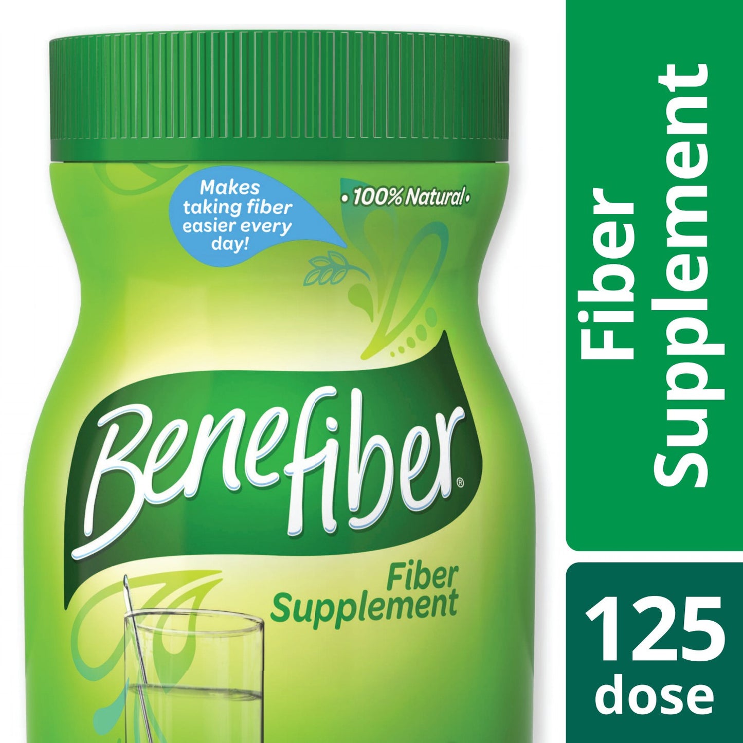 BENEFIBER POWDER FLAVOR FREE 125 DOSE 17.6 OZ
