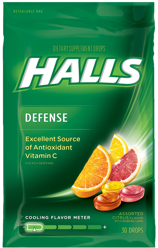 HALLS DEFENSE VIT C ASSORTED CITRUS BAG 30