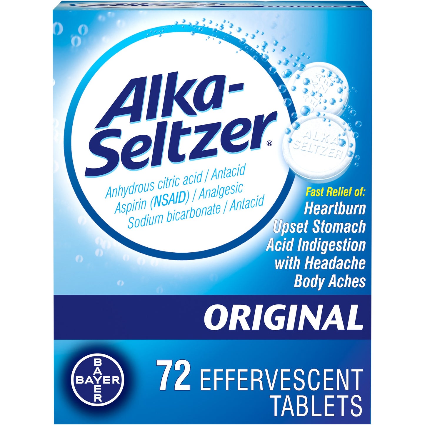 ALKA SELTZER ORIGINAL 72