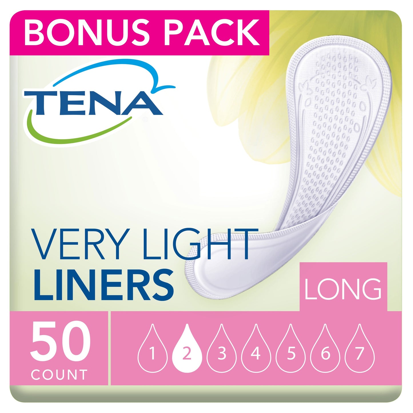 TENA INTIMATES LINERS VERY LIGHT LONG 50