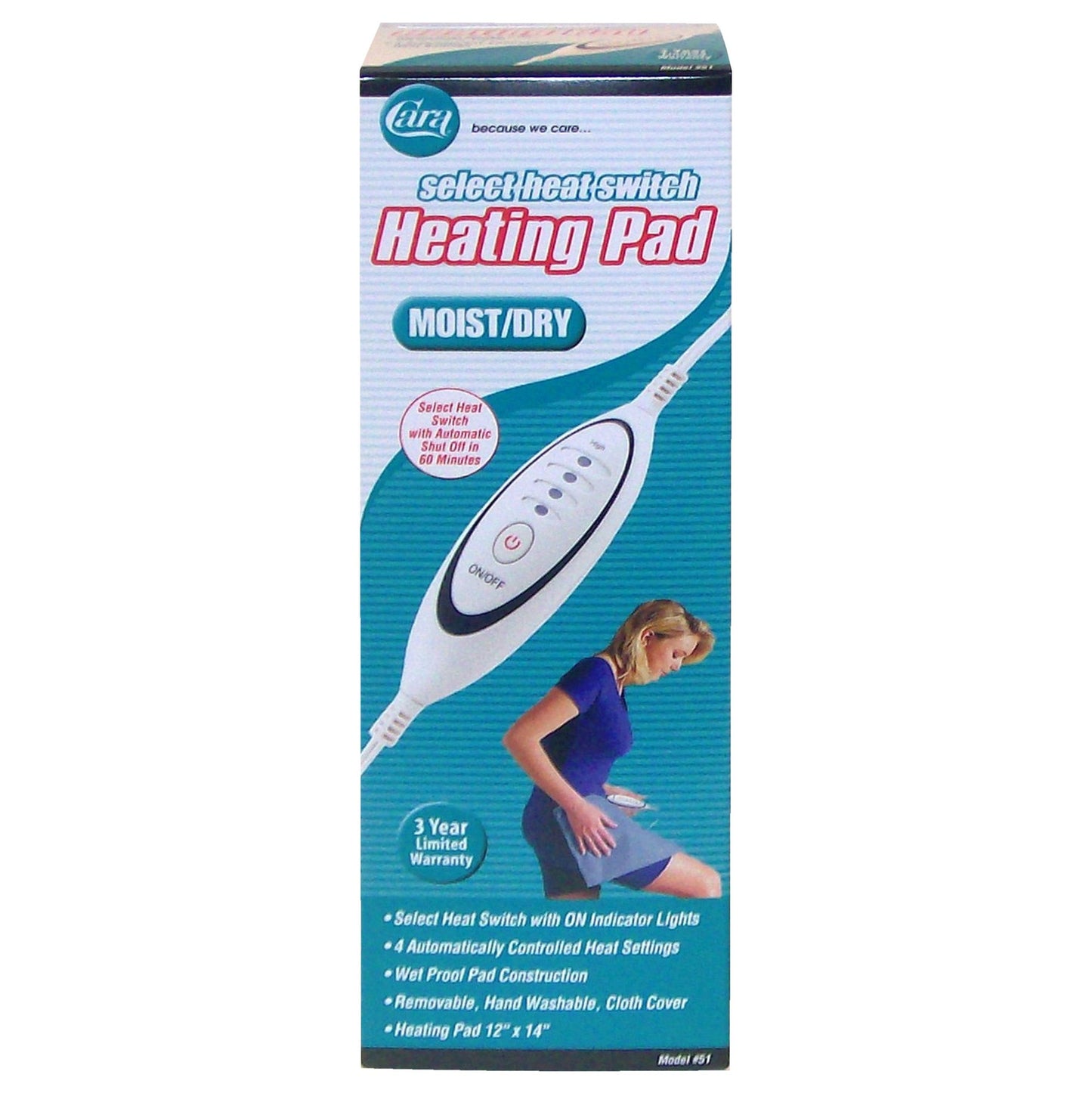 HEATING PAD ELECT MOIST/DRY SLIDE 11.5 X 14"