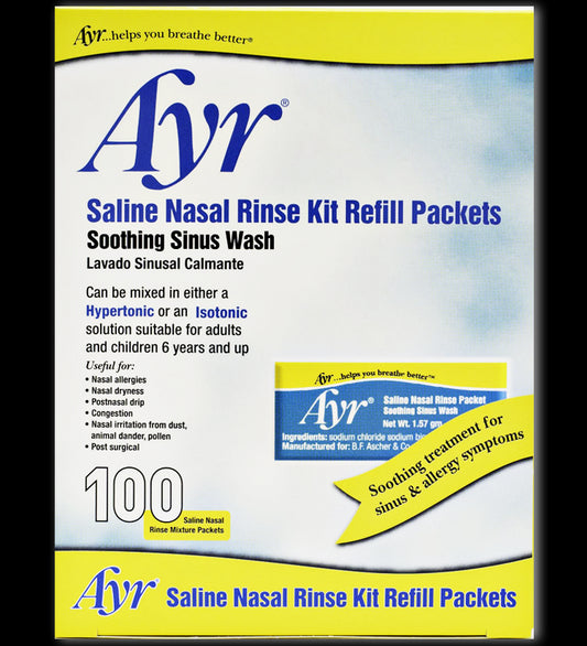 AYR SINUS RINSE REFILL PACKET 100
