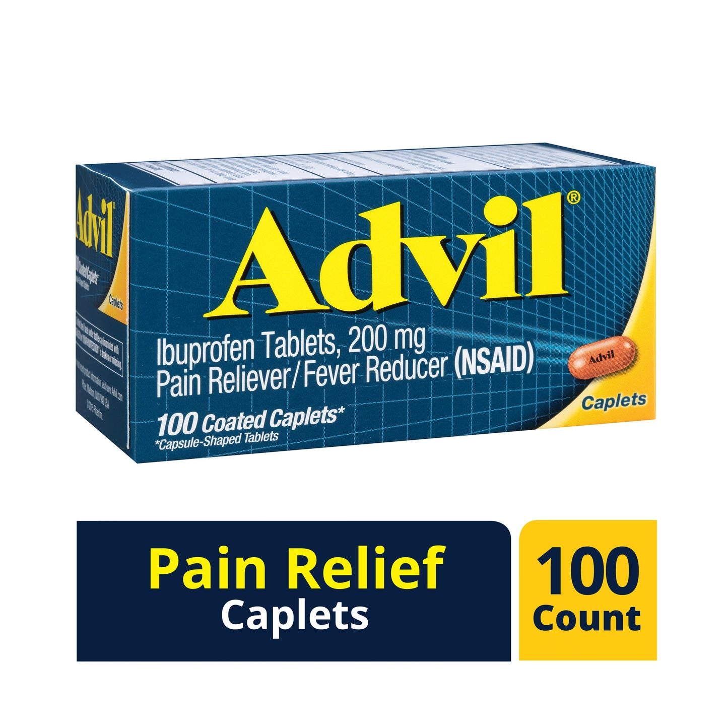 ADVIL CAPLET REG STRENGTH 200 MG 100