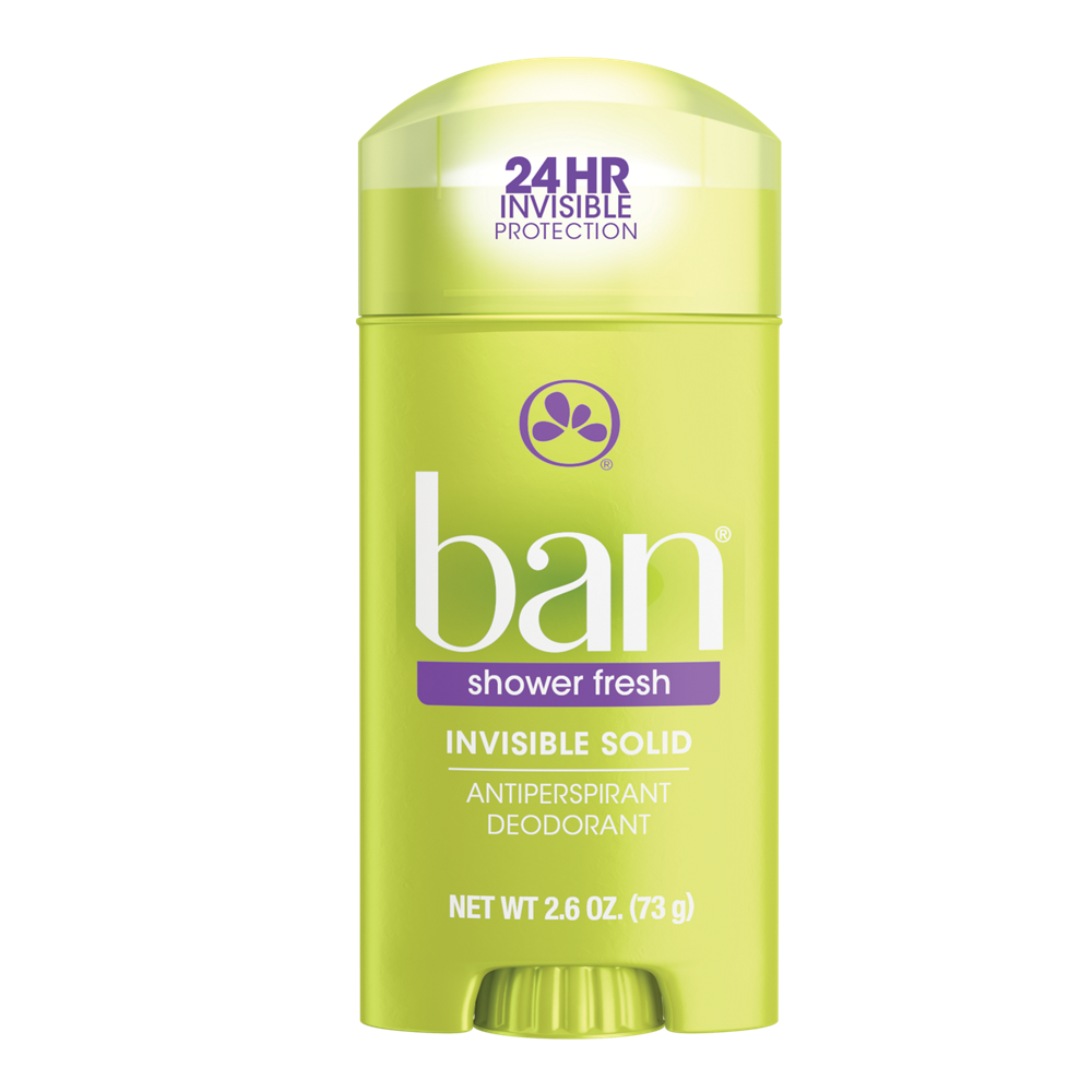 BAN INVISIBLE SOLID SHOWER FRESH 2.6 OZ