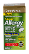 GS CETIRIZINE ALLERGY REL TAB 24HR 10 MG 45
