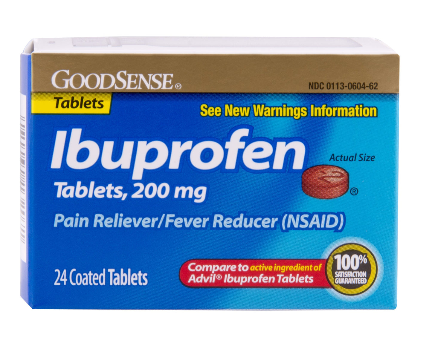 GS IBUPROFEN BROWN COATED TAB 200 MG 24