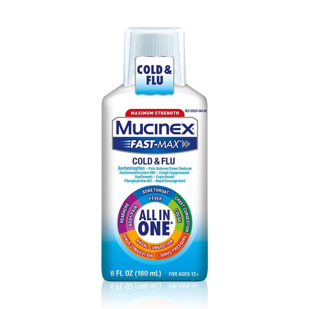 MUCINEX FAST MAX SEVERE COLD LIQUID 6 OZ