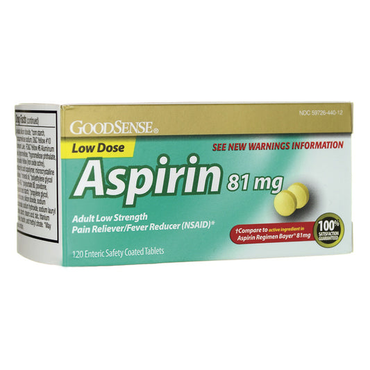 GS ASPIRIN EC TAB LOW DOSE 81 MG 120