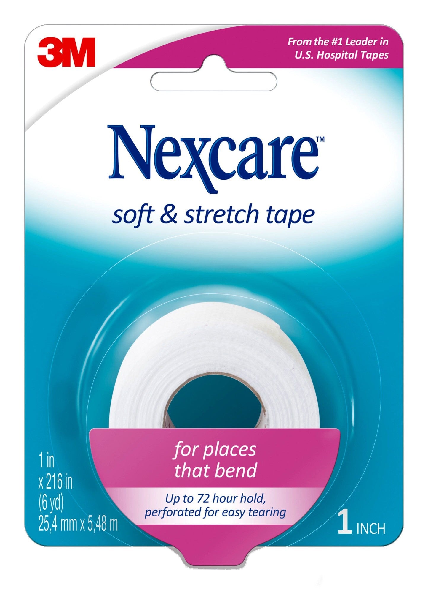 NEXCARE TAPE SOFT & STRETCH 1" X 6'