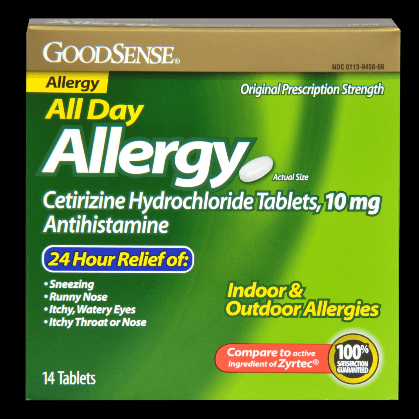 GS CETIRIZINE ALLERGY REL TAB 24HR 10 MG 14