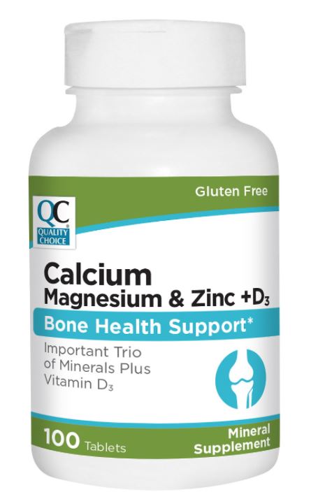 QC CALCIUM MAGNESIUM & ZINC + D TAB 100