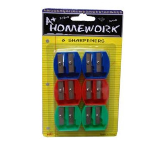 PENCIL SHARPENER DUAL BLADE 6 PK