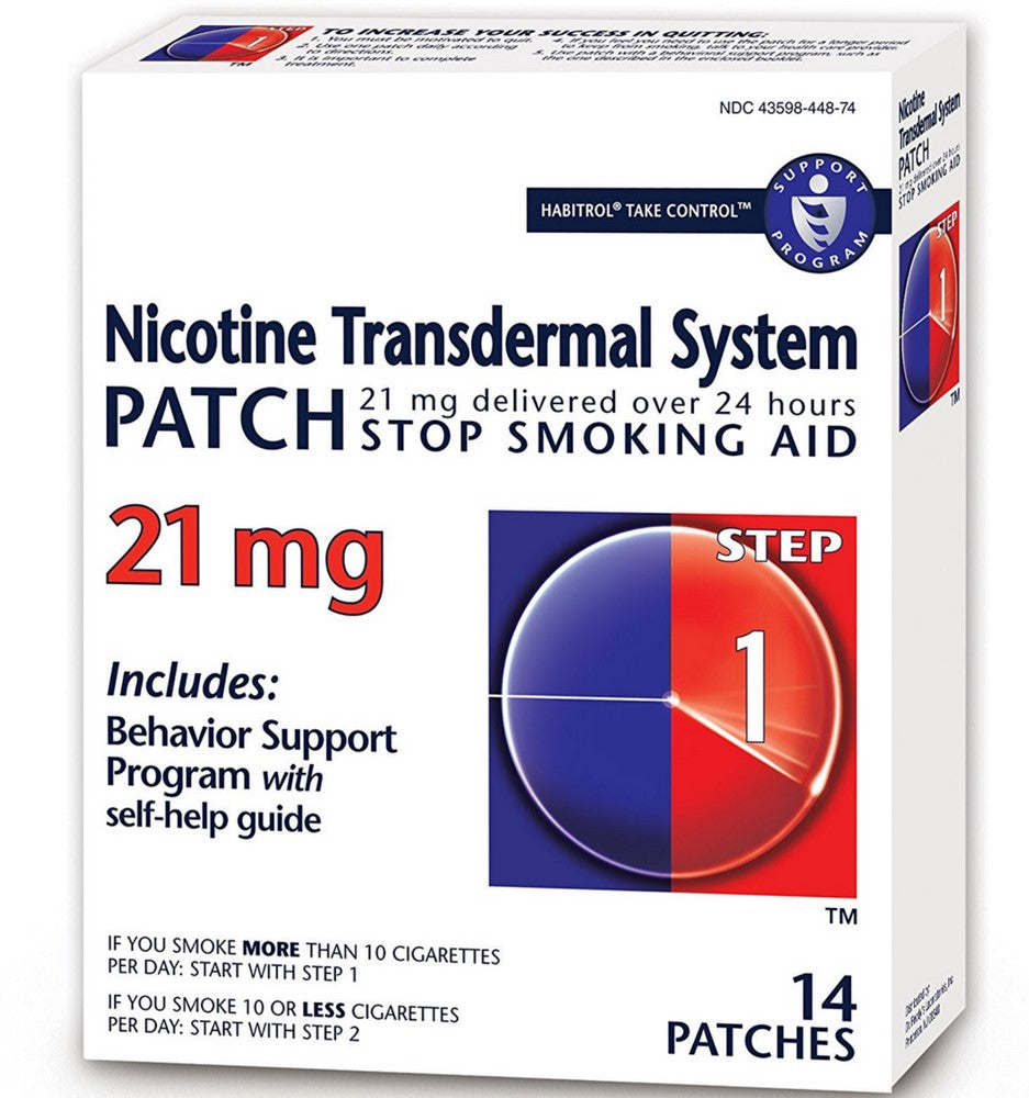 NICOTINE TRANS PATCH(HABITROL)STEP 1 21 MG 14