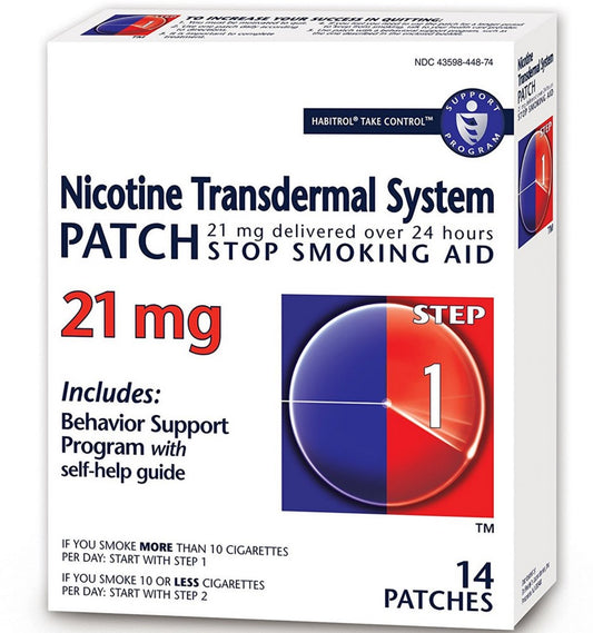 NICOTINE TRANS PATCH(HABITROL)STEP 1 21 MG 14
