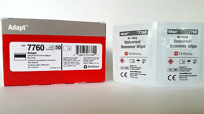 HOLL 7760 ADHESIVE/BARRIER REMOVER WIPES 50