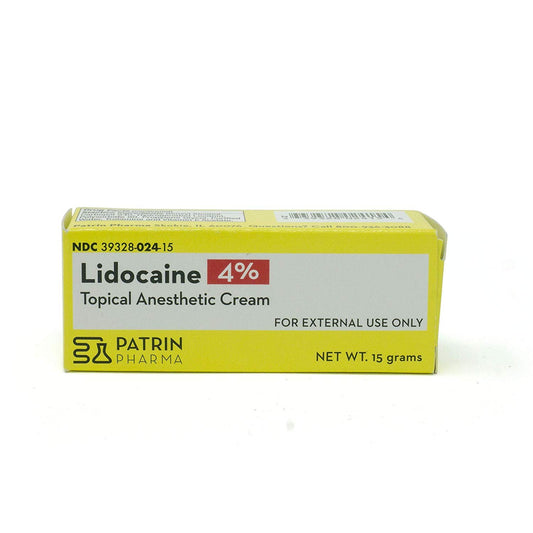 LIDOCAINE 4% CREAM 15 GM TUBE (OTC) PATRIN