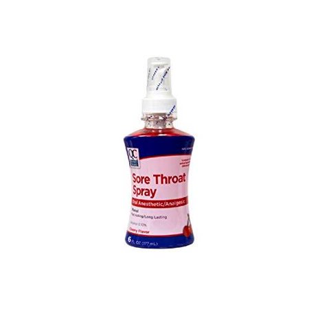 QC SORE THROAT SPRAY CHERRY 6 OZ
