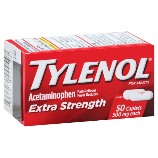 TYLENOL CAPLET EXTRA STRENGTH 500 MG 50