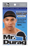 ANNIE MR DURAG STOCKING WAVE CAP 2PC BLK 4330