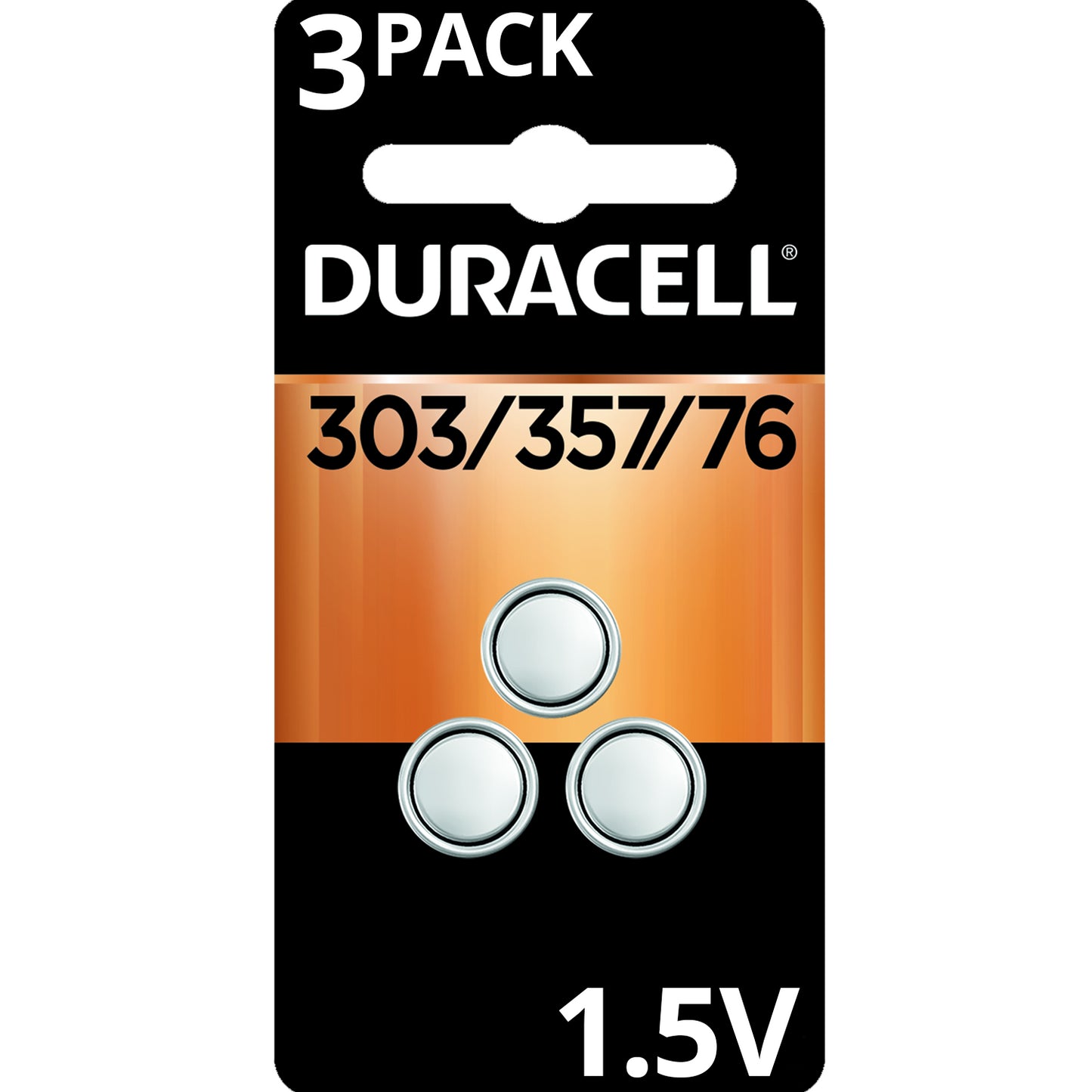 DURACELL WATCH BATTERY TIMEX J D303/D357 3/PK