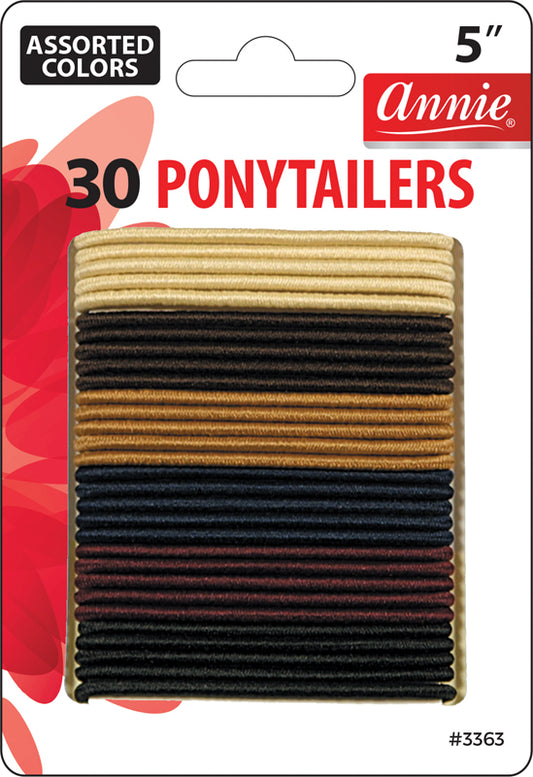 ANNIE PONY TAILERS ASST COLORS 5" 30 #3363