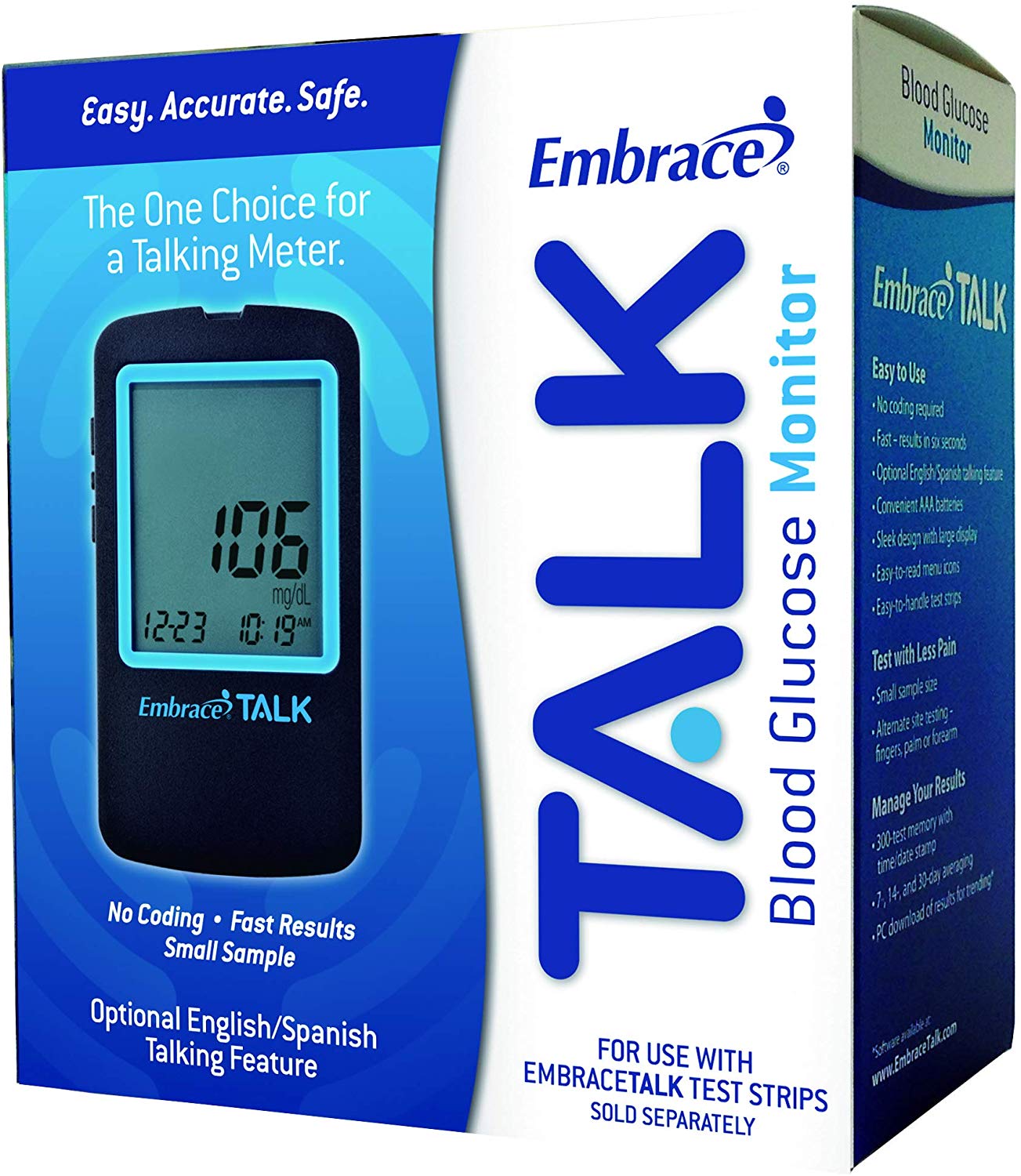 EMBRACE TALK BLOOD GLUCOSE METER