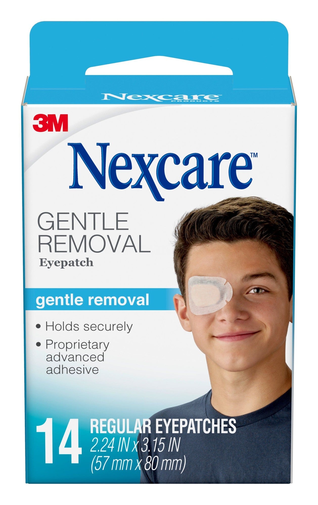 NEXCARE EYE PATCH GENTLE REMOVAL REG BX/14