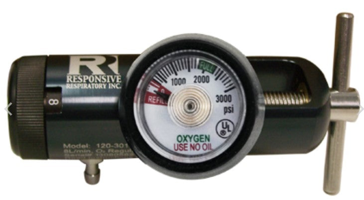 OXYGEN REGULATOR 0-8 LPM CGA870 W/BARB