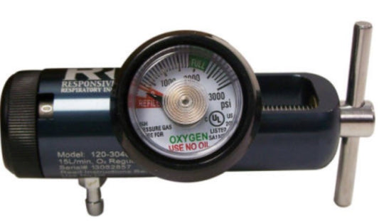 OXYGEN REGULATOR 0-15 LPM CGA 870 W/BARB