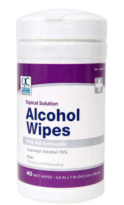 QC ALCOHOL ISOPROPYL 70% WIPES 40