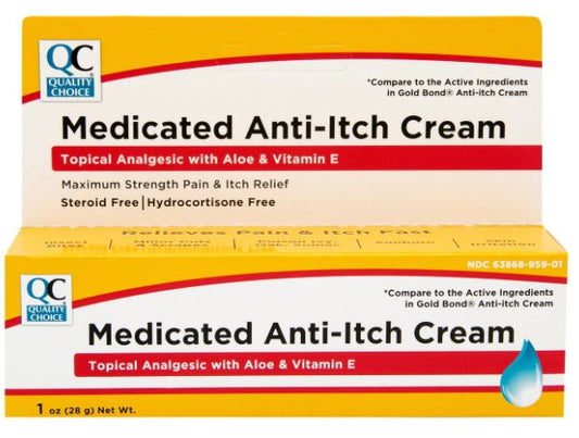 QC ANTI ITCH MEDICATED CREAM 1 OZ