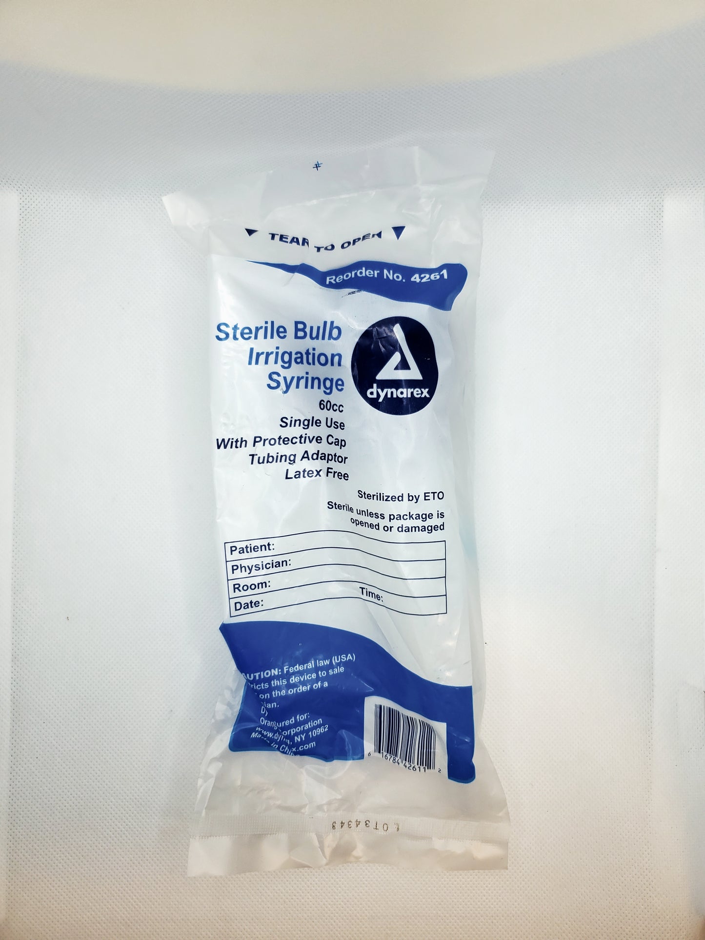 SYRINGE IRRIGATION BULB 60 CC DYNAREX