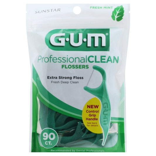 GUM PROFESSIONAL CLEAN FLOSSERS 90 MINT