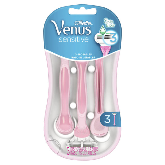 VENUS DISPOSABLE RAZOR SENSITIVE PINK 3
