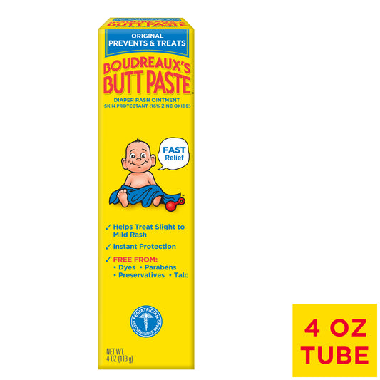 BOUDREAUX'S BUTT PASTE W/ZINC OXIDE TUBE 4 OZ