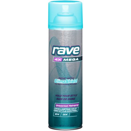 RAVE HAIRSPRAY AERO 4X MEGA HOLD UNSC 11 OZ