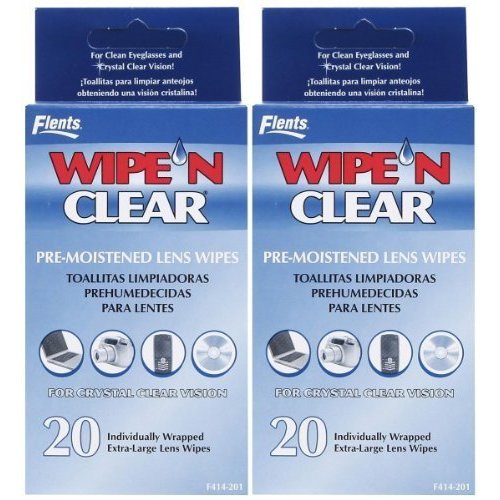 WIPE N CLEAR PRE-MOIST LEN CLEAN TISSUE BX/20