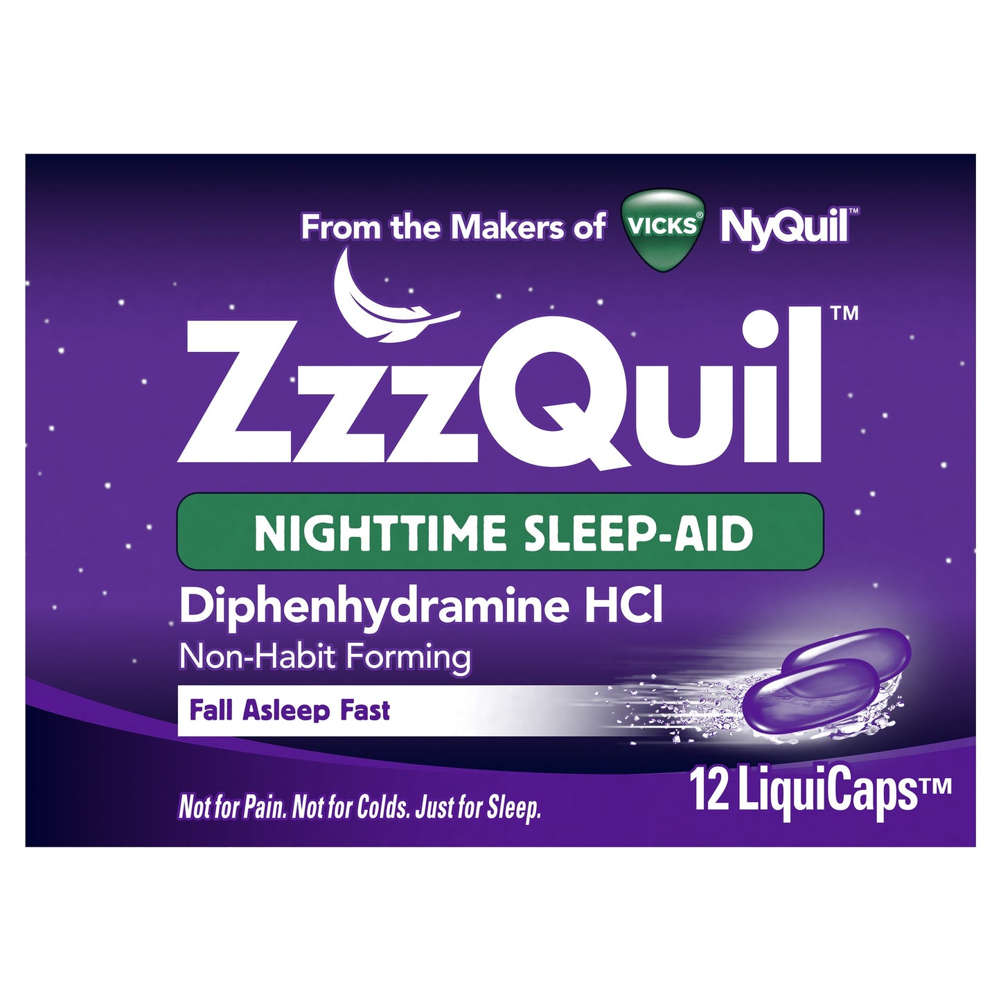 ZZZQUIL NIGHTTIME SLEEP AID LIQUICAP 12