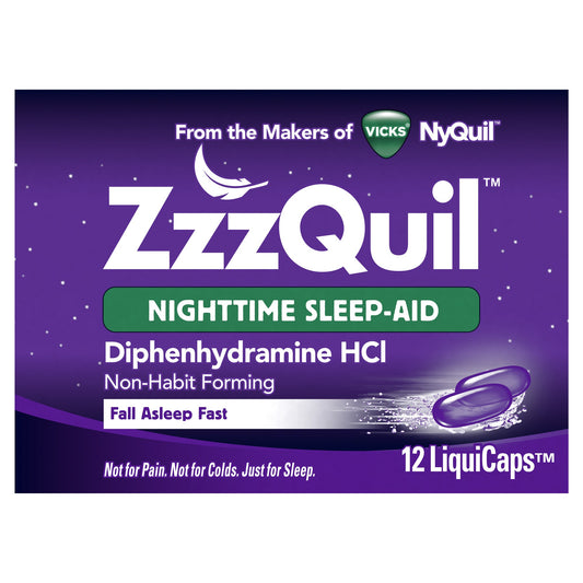ZZZQUIL NIGHTTIME SLEEP AID LIQUICAP 12