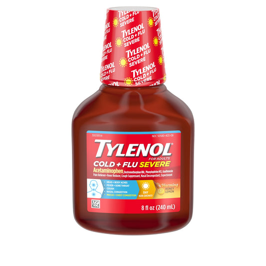 TYLENOL WARM C/FLU SEV CONG DAY H/LEMON 8 OZ